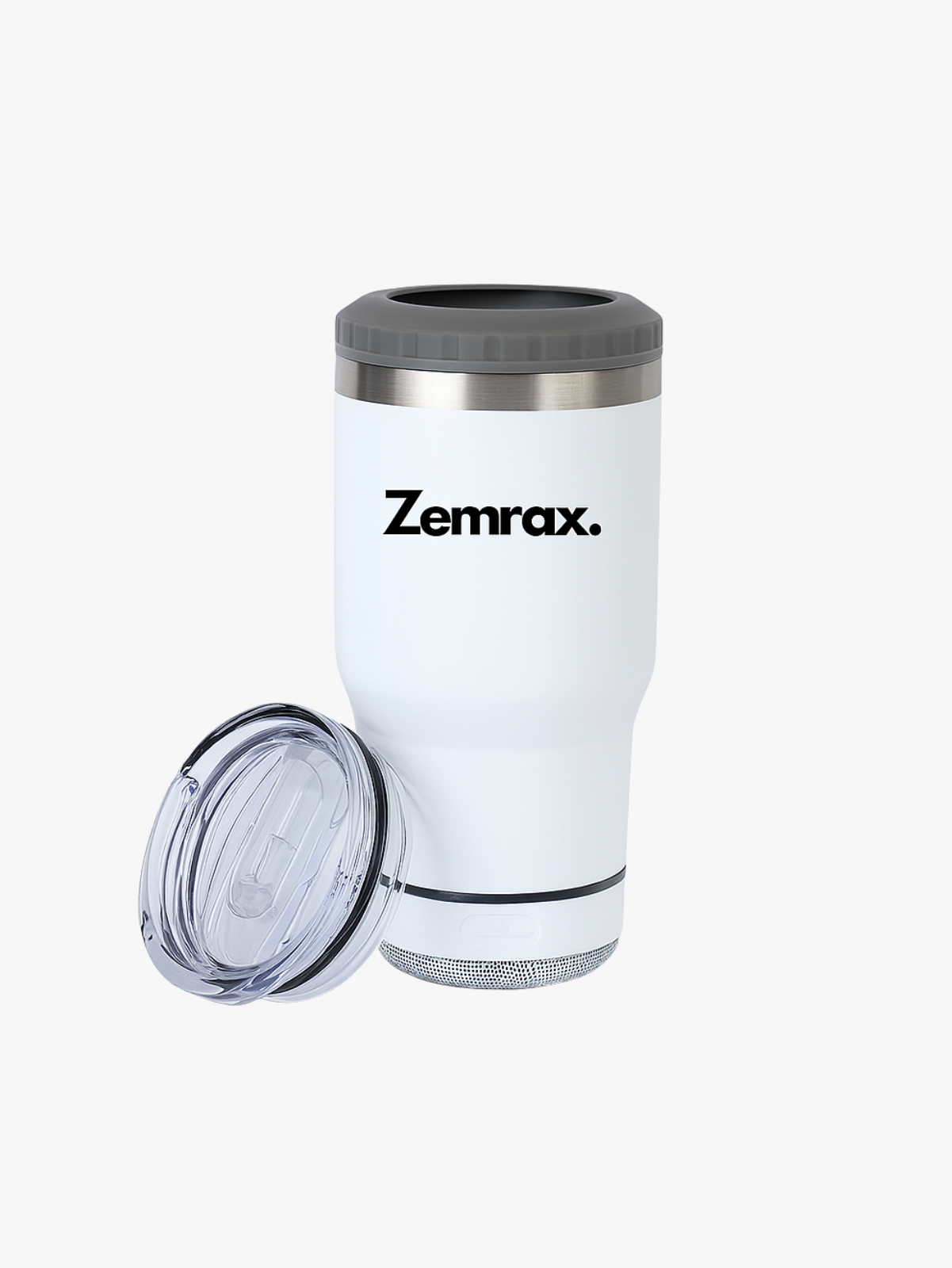 White tumbler with 'Zemrax' branding on a white background