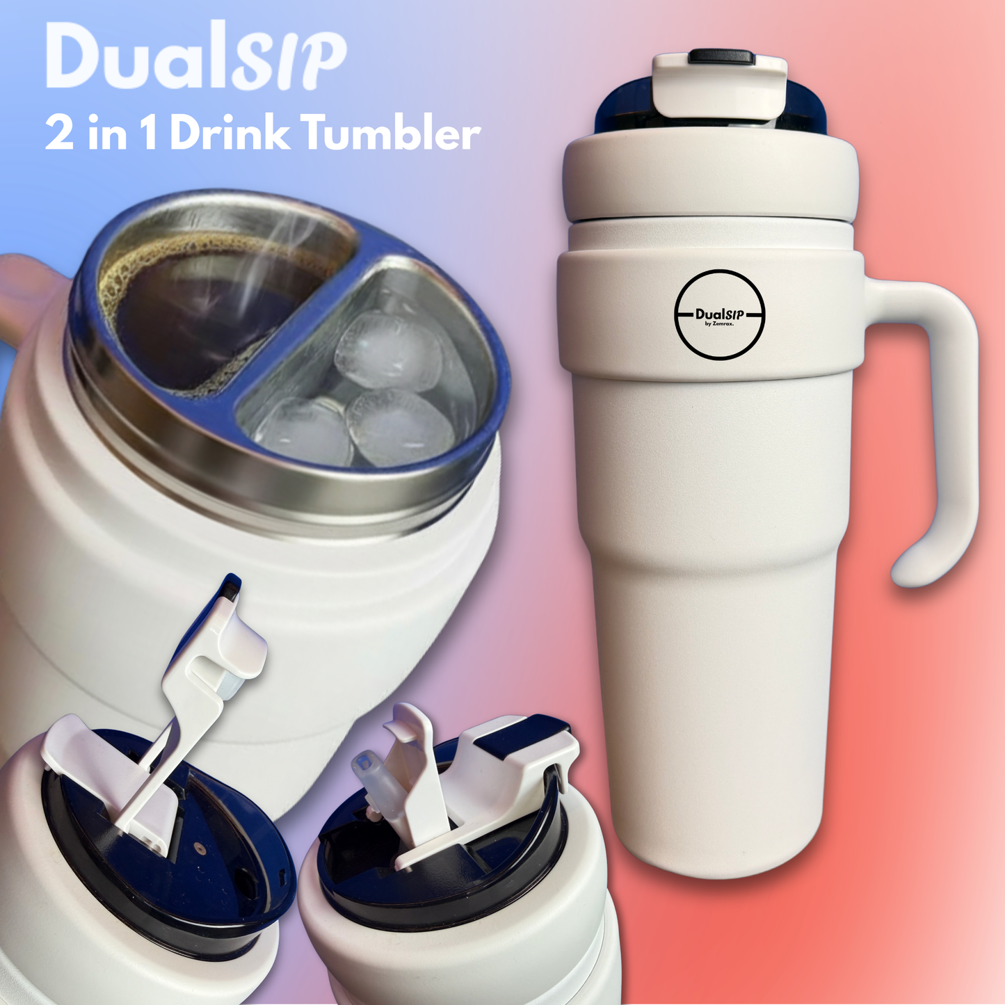 Zemrax - DualSIP 850ml Two in One Drink Tumbler